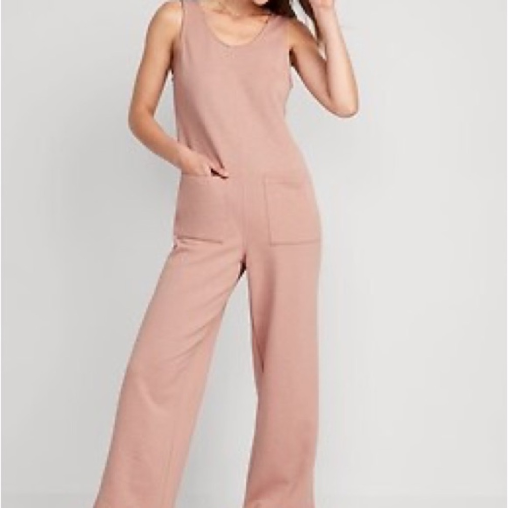 Old Navy Sleeveless Loose Fleece Lounge Jumpsuit